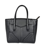 Miu Miu Black Leather Nappa Biker Tote Bag