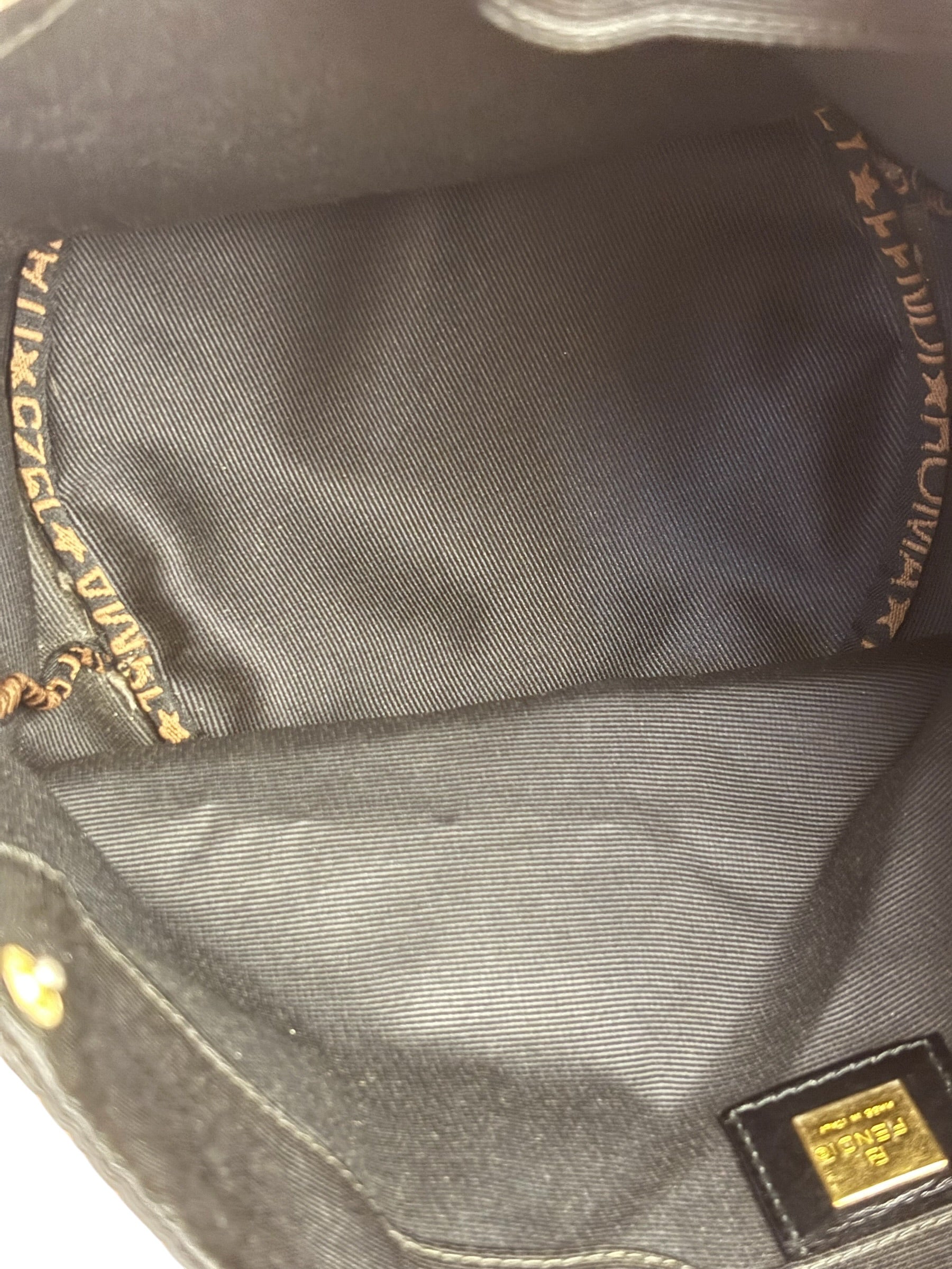 Fendi Black Nylon Tote Bag
