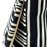Chanel Black/White Leather Trim/Cloth Venise Biarritz Flap Bag 2019