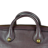 Loewe Purple Leather Ostrich Front 2Way Handbag