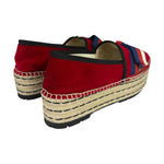 Gucci Red Velvet Pilar Platform Espadrilles