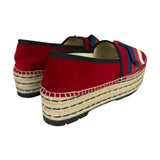 Gucci Red Velvet Pilar Platform Espadrilles