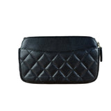 Chanel Black Quilted Flap Phone Chain Handbag