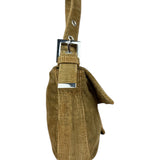 Fendi Brown Corduroy Baguette