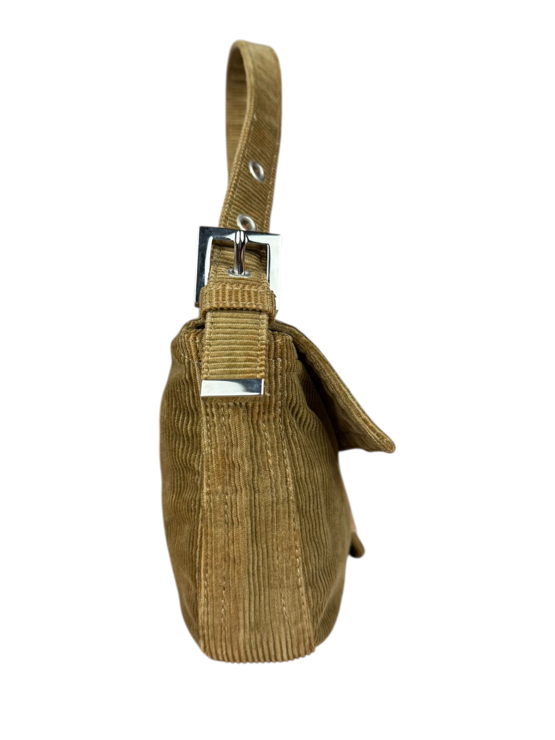Fendi Brown Corduroy Baguette
