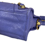 Balenciaga Purple Lambskin Moto City Two-Way Bag