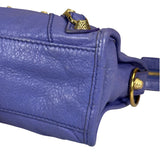 Balenciaga Purple Lambskin Moto City Two-Way Bag