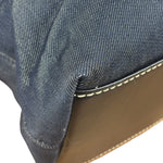 Chanel Vintage Denim/Black Leather CC Turn-Lock Tote Bag 2001
