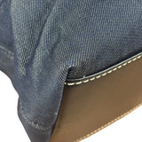 Chanel Vintage Denim/Black Leather CC Turn-Lock Tote Bag 2001