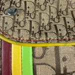 Christian Dior Vintage Trotter Canvas Rasta Crossbody Bag