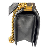 Chanel Black Caviar Leather Boy Bag