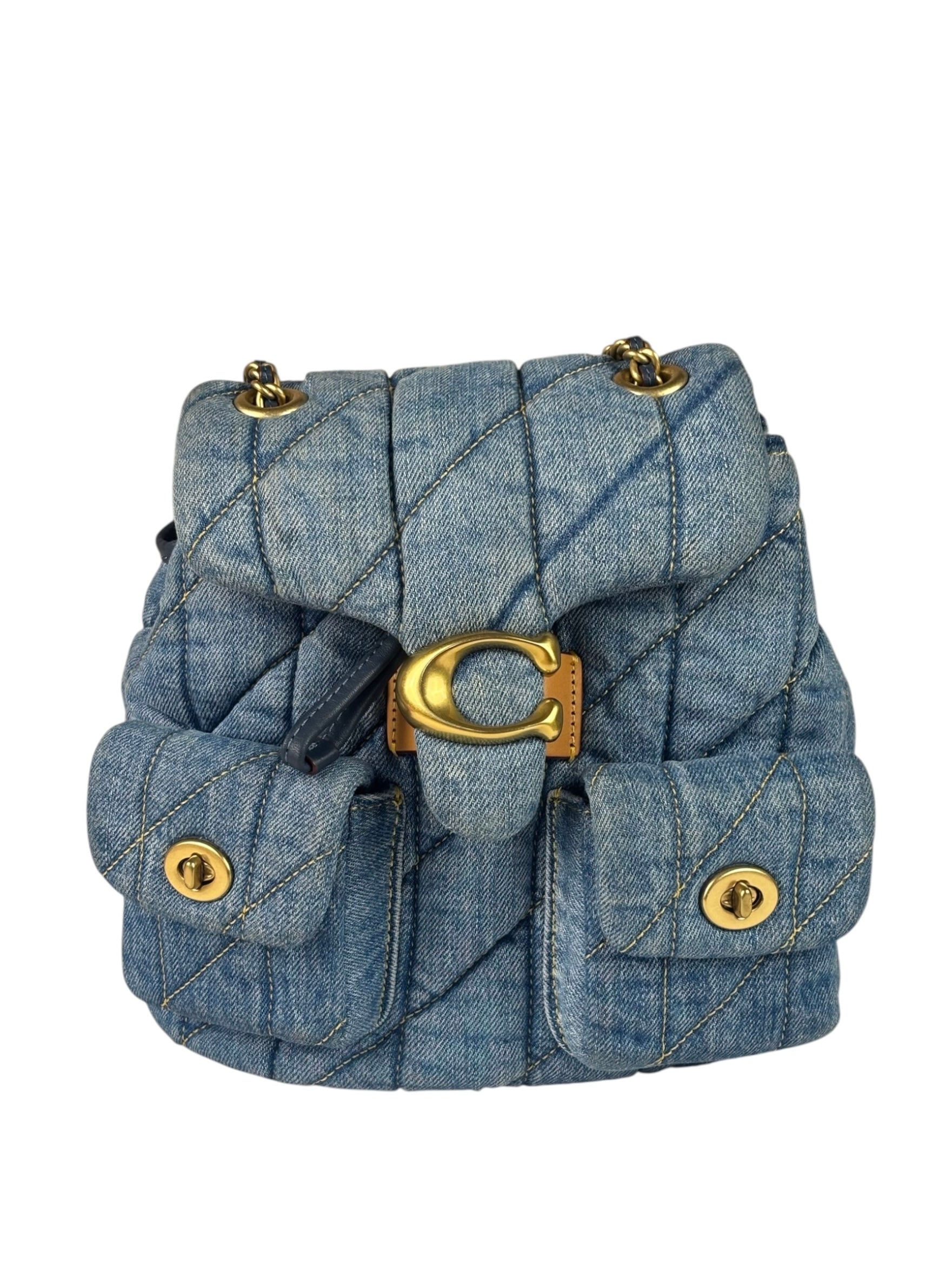 Coach Blue Denim Mini Tabby Backpack