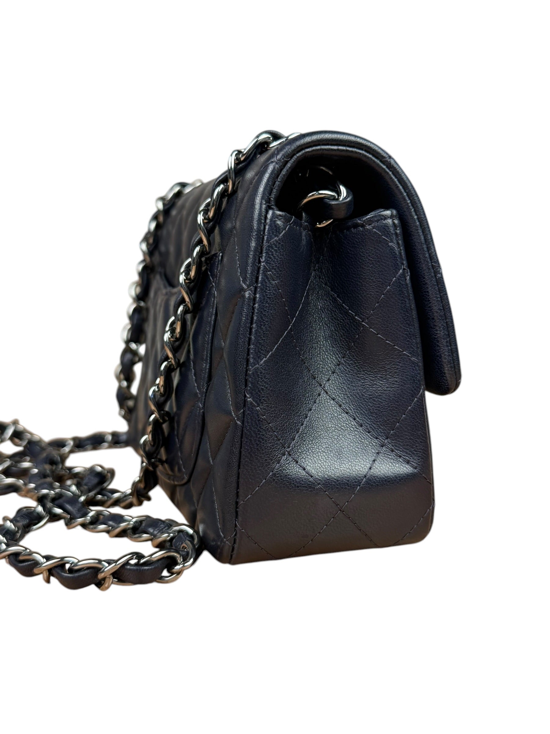 Chanel Iridescent Blue Quilted Leather Mini Flap Bag 2017