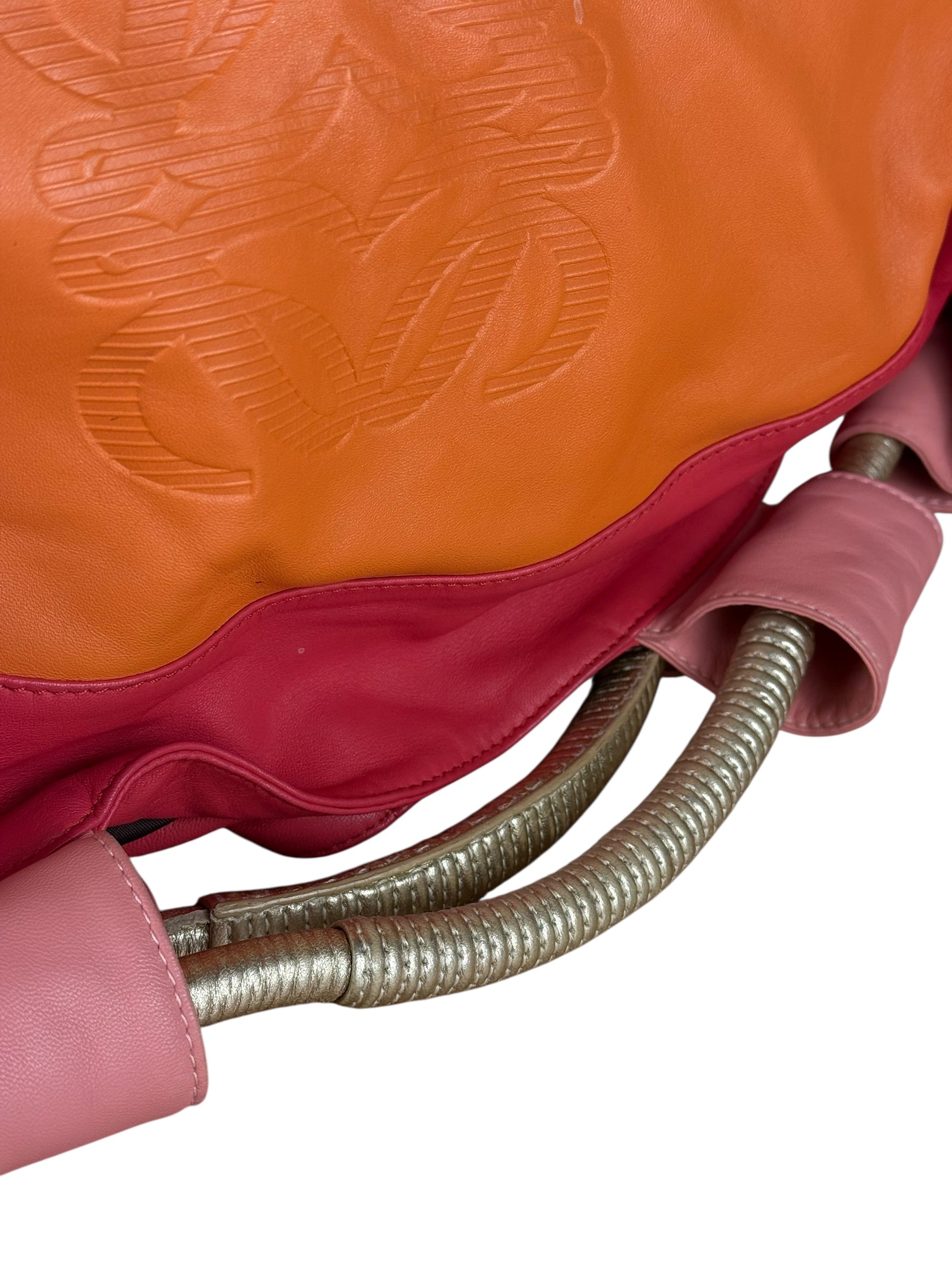 Loewe Leather Nappa Aire Handbag Orange/Pink