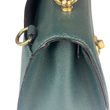 Coach Teal Crossgrain Leather Tilly Satchel 23 Two-Way Bag