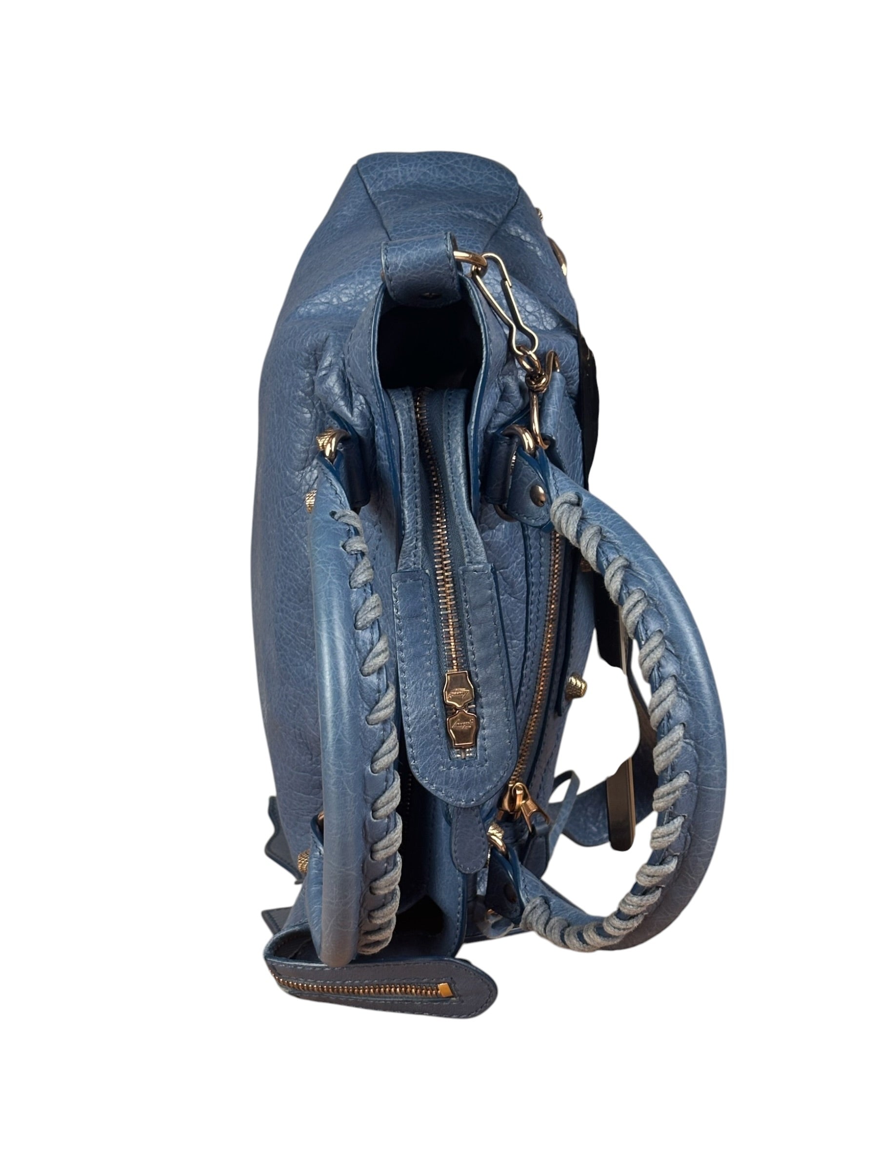 Balenciaga Light Blue Arena Leather Classic Le City