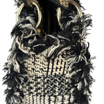 Christian Dior Black/White Tweed Lady Dior Two-Way Bag