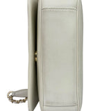 Chanel White Leather CC Mania Flap Bag 2019