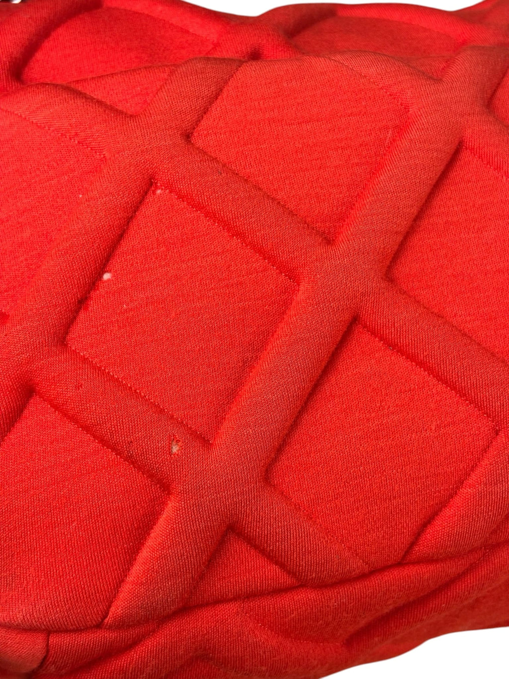 Chanel Red Quilted Leather Trim Jersey 19 Flap Bag 2019
