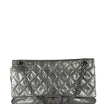 Chanel Metallic Silver Quilted Leather 2.55 Reissue Double Flap Bag 2008