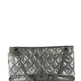 Chanel Metallic Silver Quilted Leather 2.55 Reissue Double Flap Bag 2008
