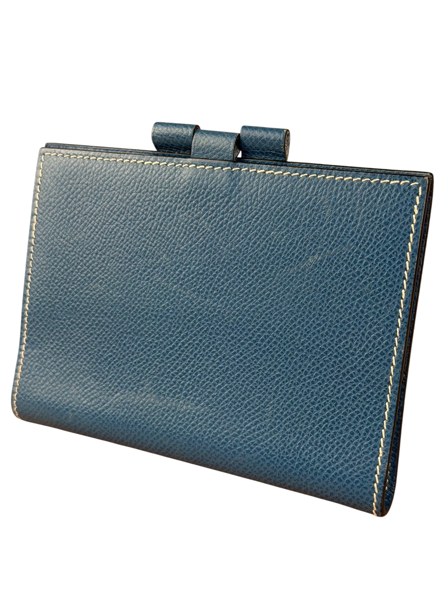 Hermes Blue Jean Leather Agenda Mini Cover