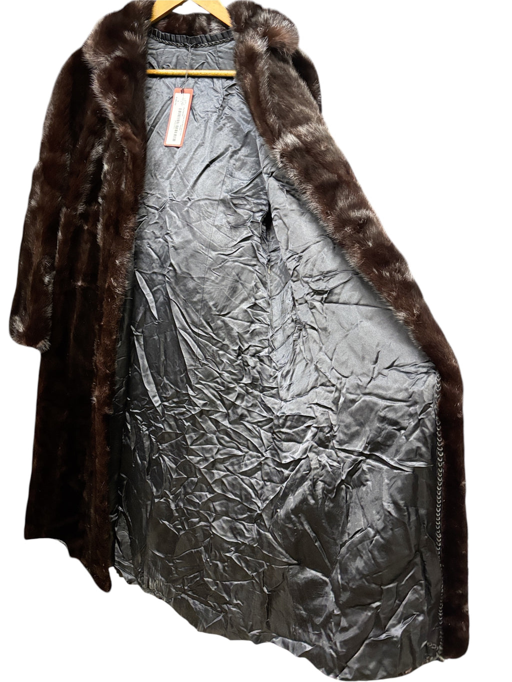 Vintage Brown Mink Long Fur Coat