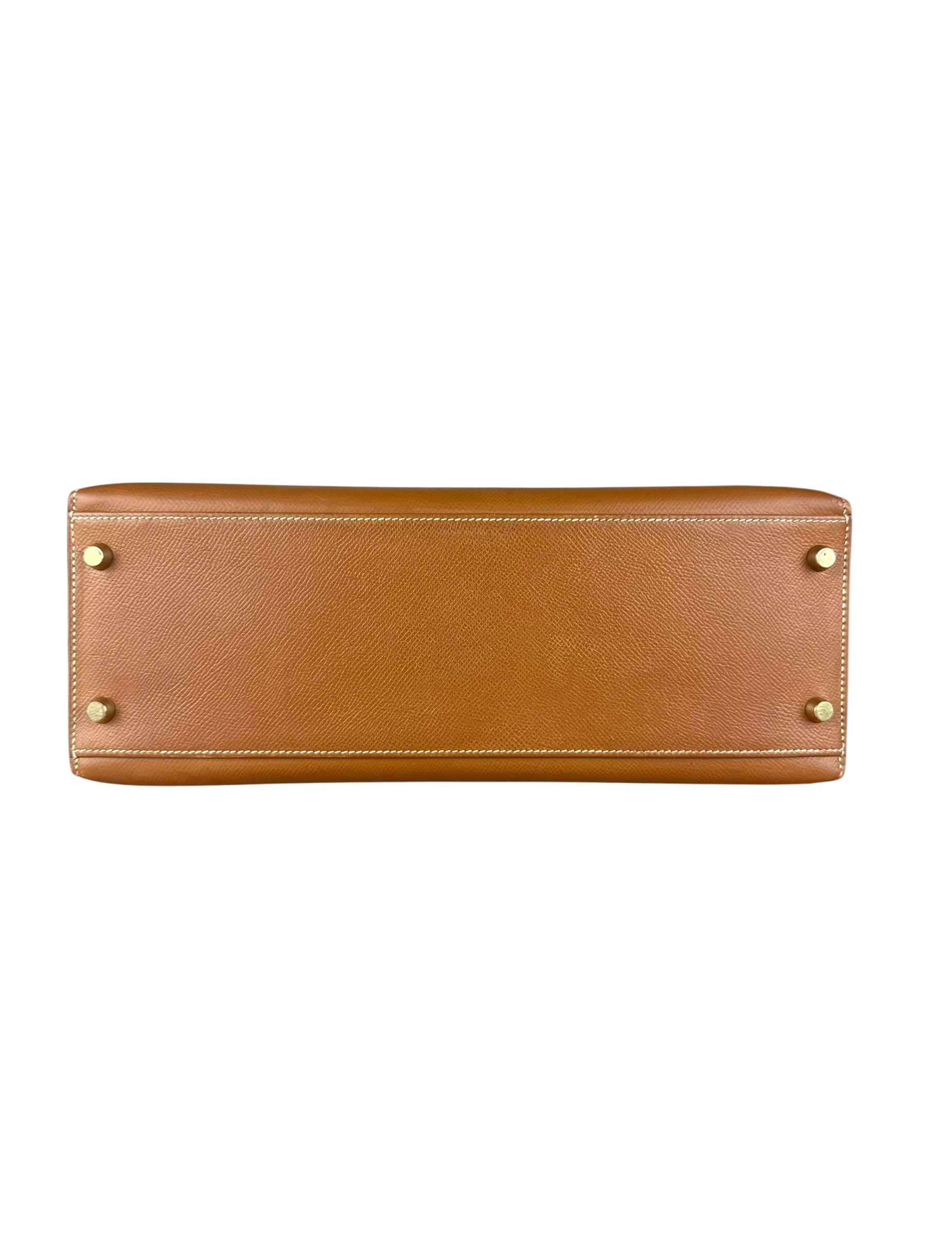 Hermes Kelly 32 Sellier Epsom Gold Handbag 1995
