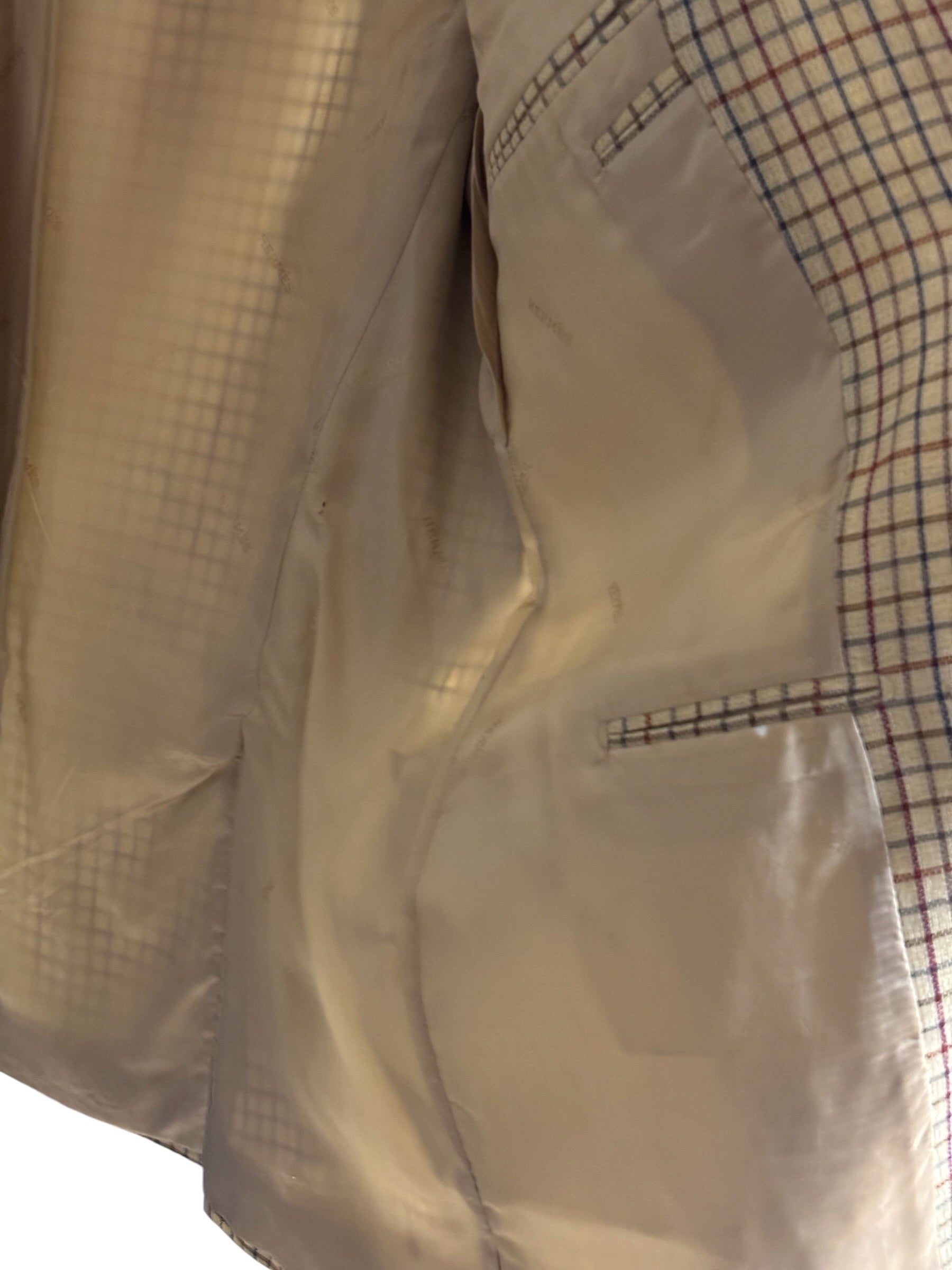 80s/90s Vintage Hermes Plaid Sportcoat (Distressed)