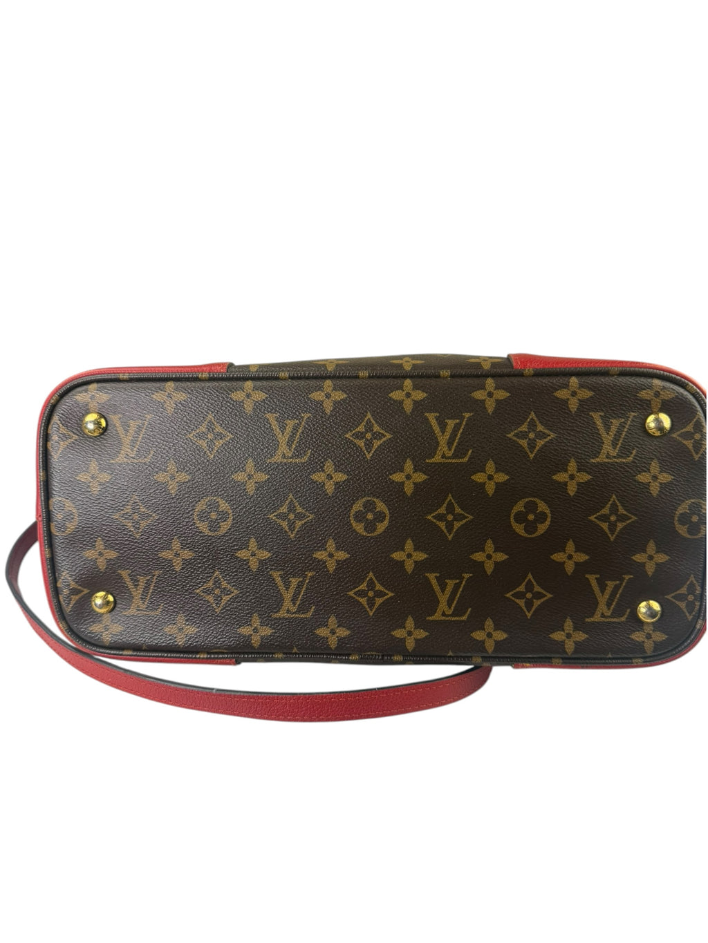 Louis Vuitton Brown/Cherry Red Monogram Flandrin Two-Way Bag