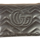 Gucci Black Leather Marmont Card Case Wallet