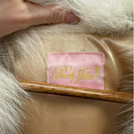 Vintage Peach John Light Ivory Tones Satin Lining Fur Coat
