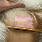 Vintage Peach John Light Ivory Tones Satin Lining Fur Coat