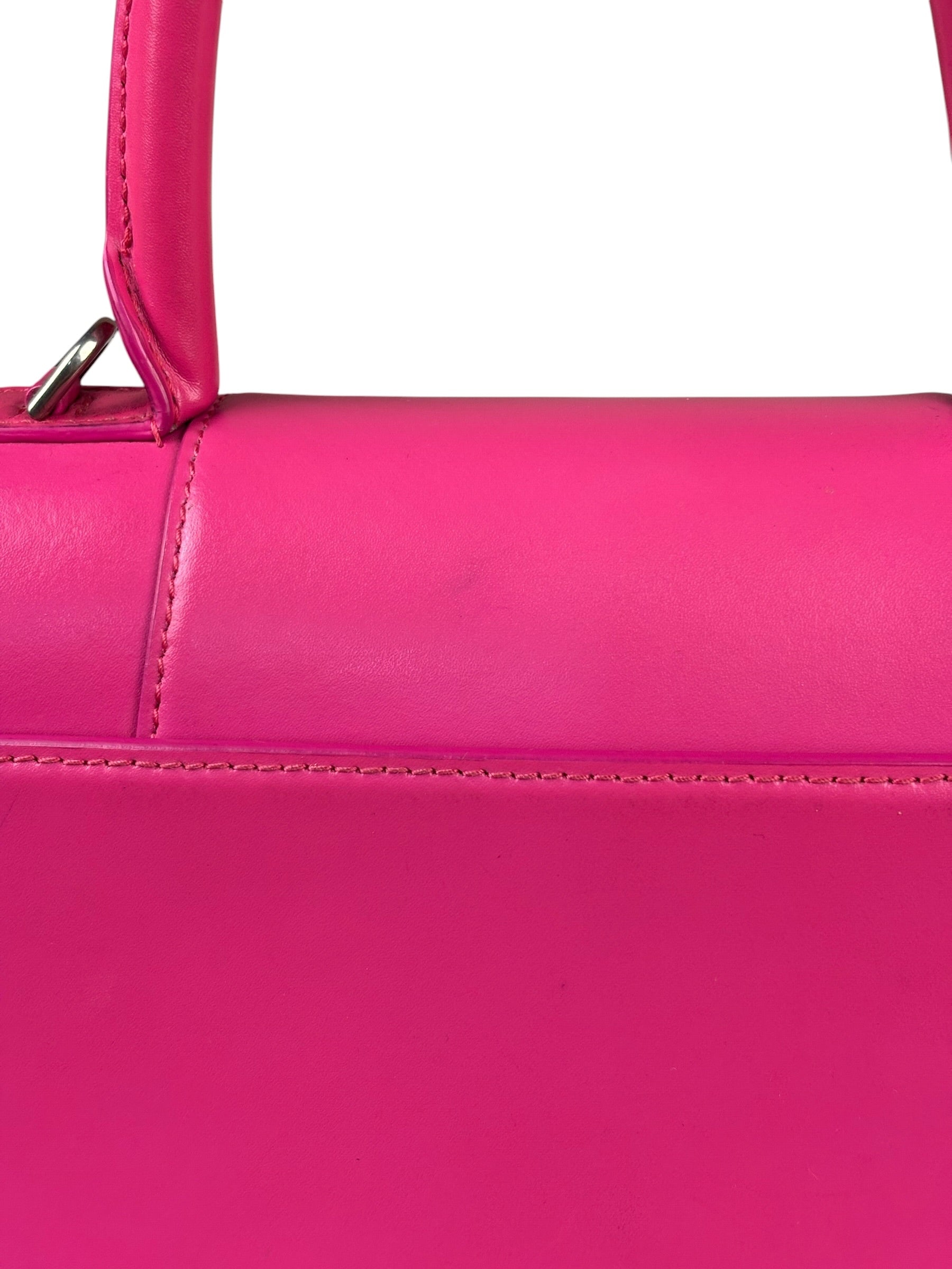 Balenciaga Pink Leather Hourglass Two-Way Bag