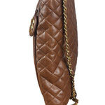Chanel Brown Quilted Leather Flap Chain Messenger Bag