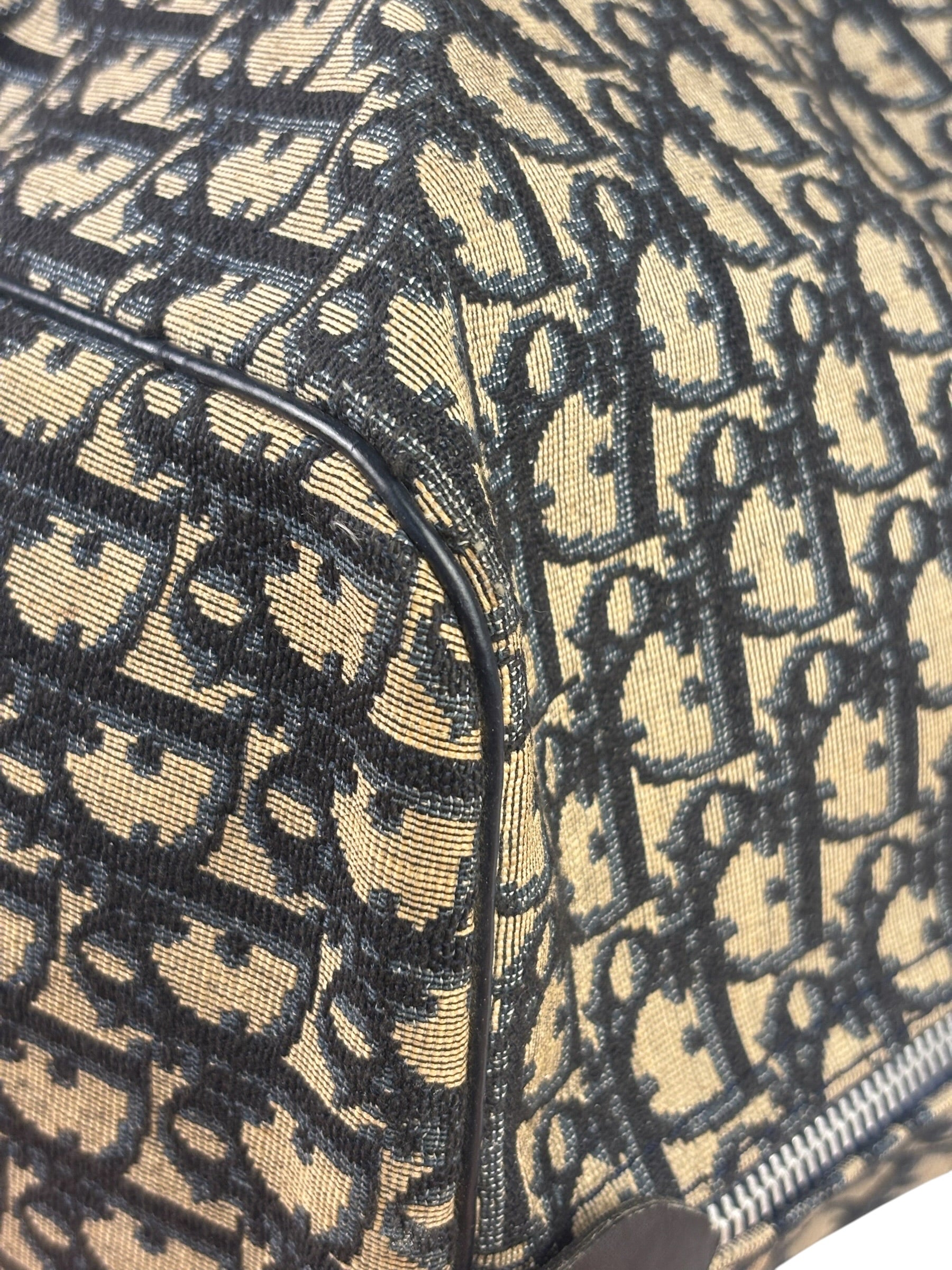Christian Dior Vintage Black Trotter Boston Travel Bag