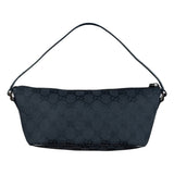 Gucci GG Vintage Black Canvas Monogram Boat Pochette