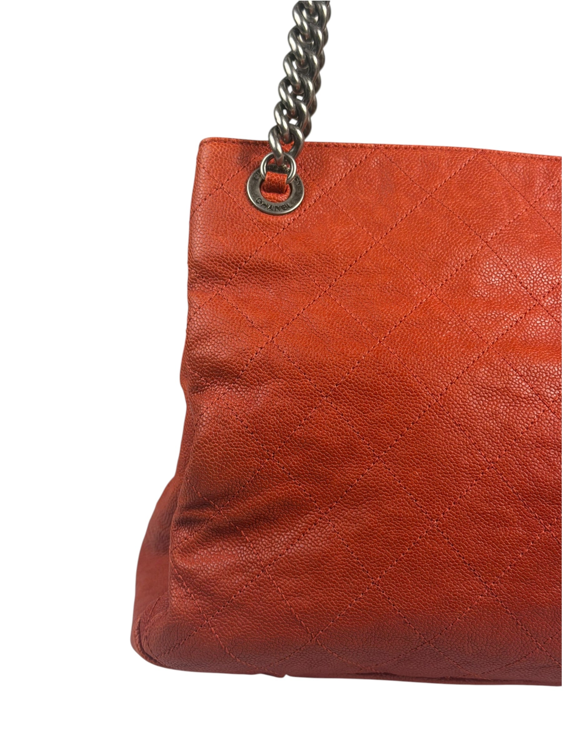 Chanel Red Caviar Quilted Small Frame Shoulder Bag 2011