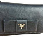 Prada Saffiano Lux Bow Crossbody Wallet