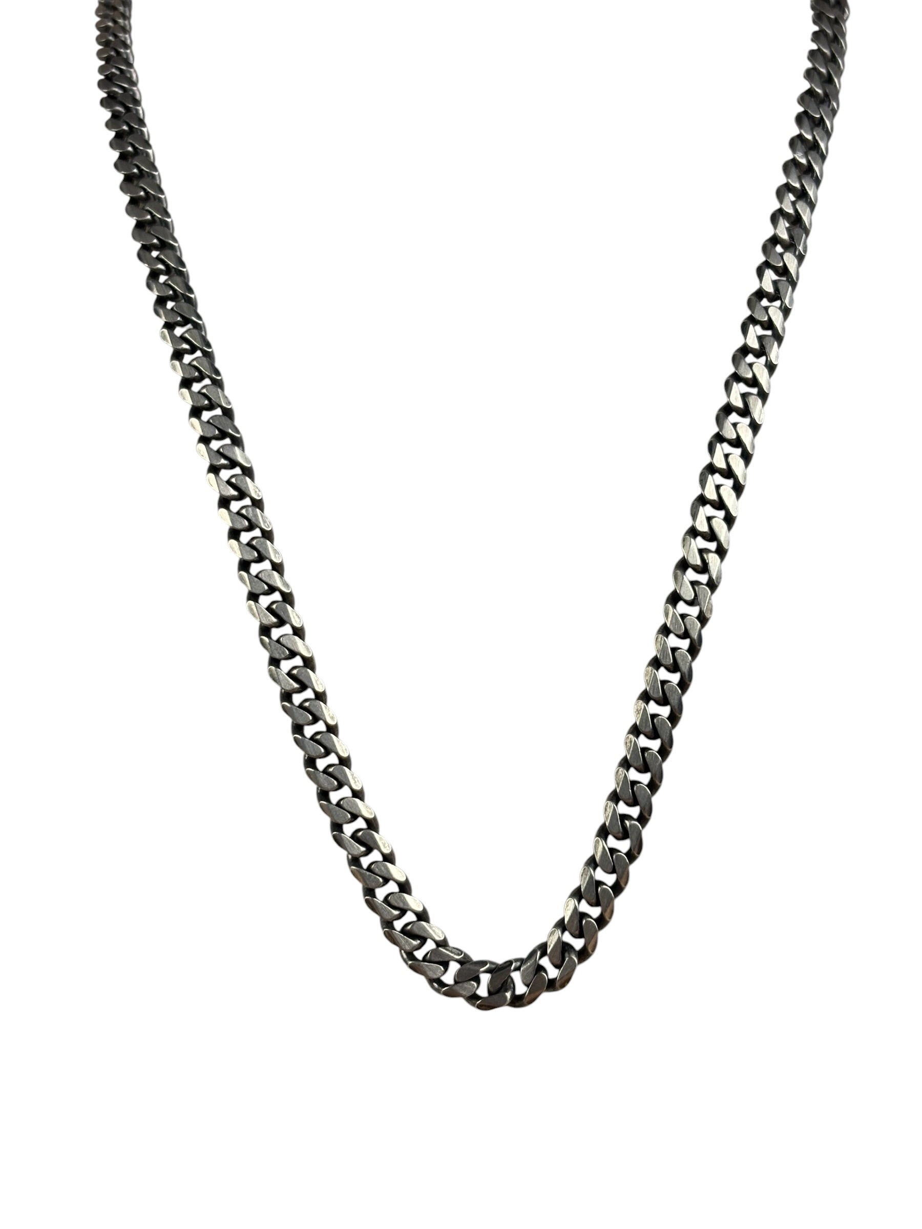 24 Inch .925 Sterling Sliver Thin Cuban Necklace
