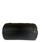 Bottega Veneta Black Leather Intrecciato Trim Belt Bag