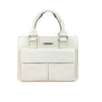 Burberry White Leather Multi-Pocket Handbag