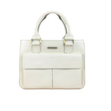 Burberry White Leather Multi-Pocket Handbag