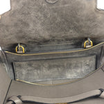 Celine Grey Grained Calfskin Belt Shoulder Bag