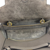 Celine Grey Grained Calfskin Belt Shoulder Bag
