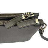 Prada Grey Saffiano Leather Pouch