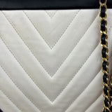 Chanel Bicolor Chevron V-Quilted Leather Camera Case 2014