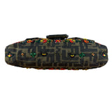 Fendi Vintage Zucca Beaded Lizard Trimmed Baguette