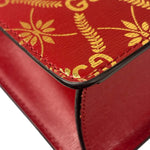 Gucci Red Leather Sylvie Chain Shoulder Bag