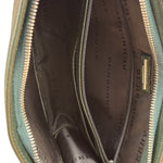 Burberry Dark Green Saffiano Leather Clutch